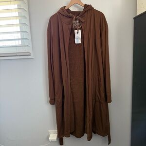 Dude Robe Large/XL NEW Brown Robe Tie Belt Pockets Thick Heavy Lounge Comfy